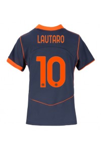 Inter Milan Lautaro Martinez #10 Voetbaltruitje 3e tenue Dames 2025-26 Korte Mouw